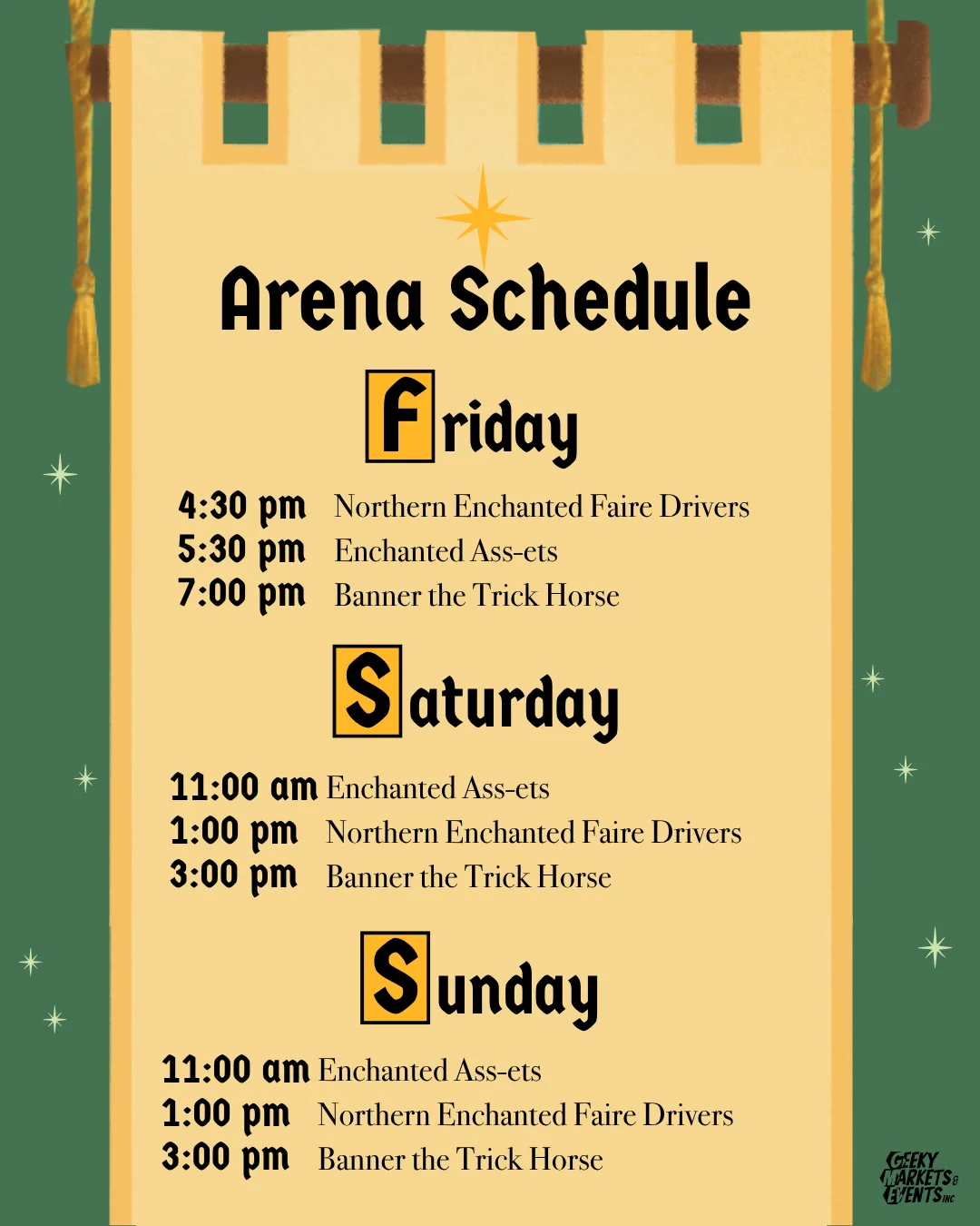 Arena Schedule